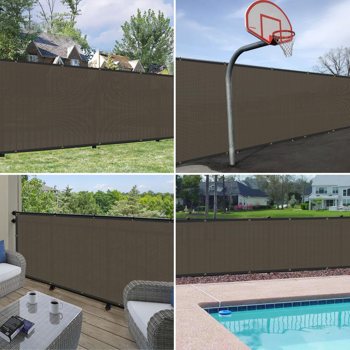 Windscreen4less brass grommets edges enable secure installation