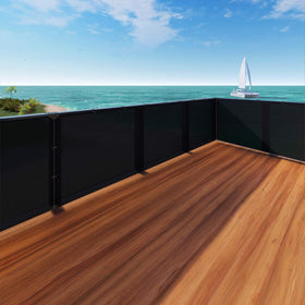 Windscreen4less brass grommets installation ensures secure mounting on fences and rails.