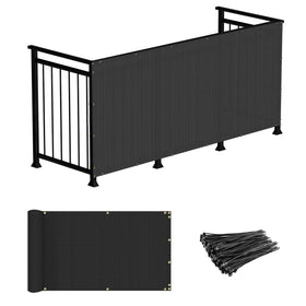 Windscreen4less deck privacy screen protects privacy and adds shade to patio.