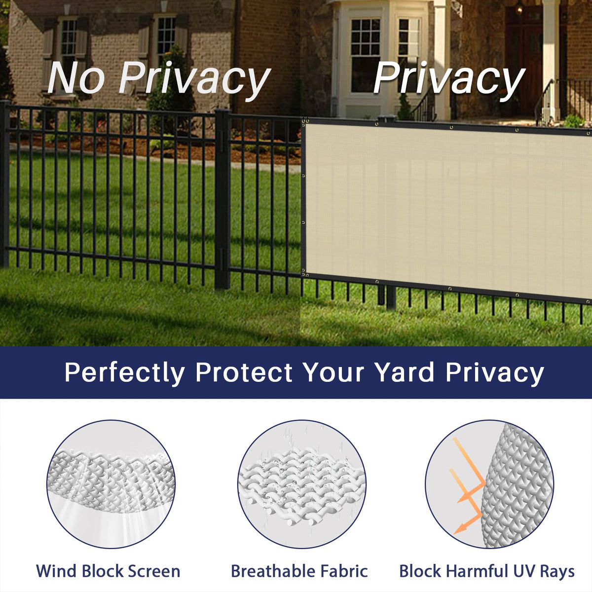 Windscreen4less polyethylene fabric close-up highlighting breathable, tear-resistant material.