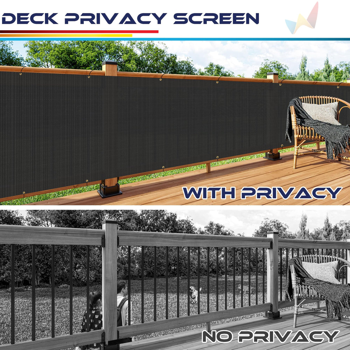 Windscreen4less pool fence privacy screen hides sightlines and maintains airflow by the water.