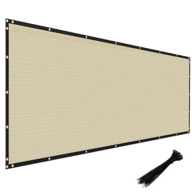 Windscreen4less privacy fence screen 6x50 beige for enhanced outdoor privacy.