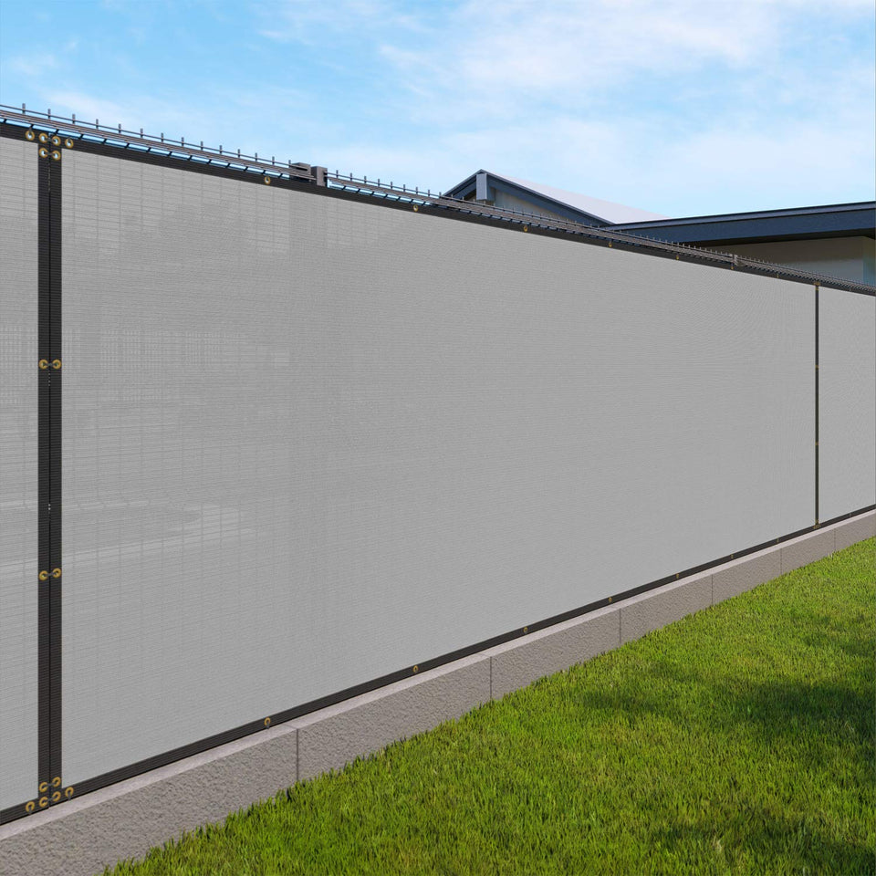 Windscreen4Less privacy fence screen on a chain-link fence enhances yard privacy