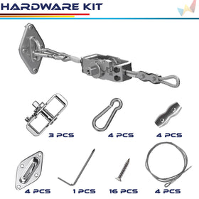 Windscreen4less winch close-up shows sturdy threading for reliable tensioning.