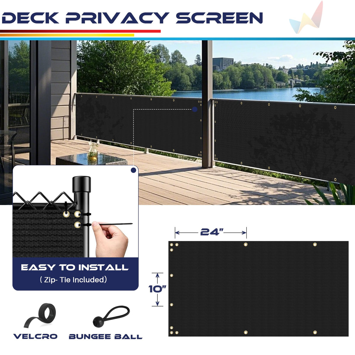 Windscreen4less wind and dust blocker reduces outdoor exposure and improves comfort.