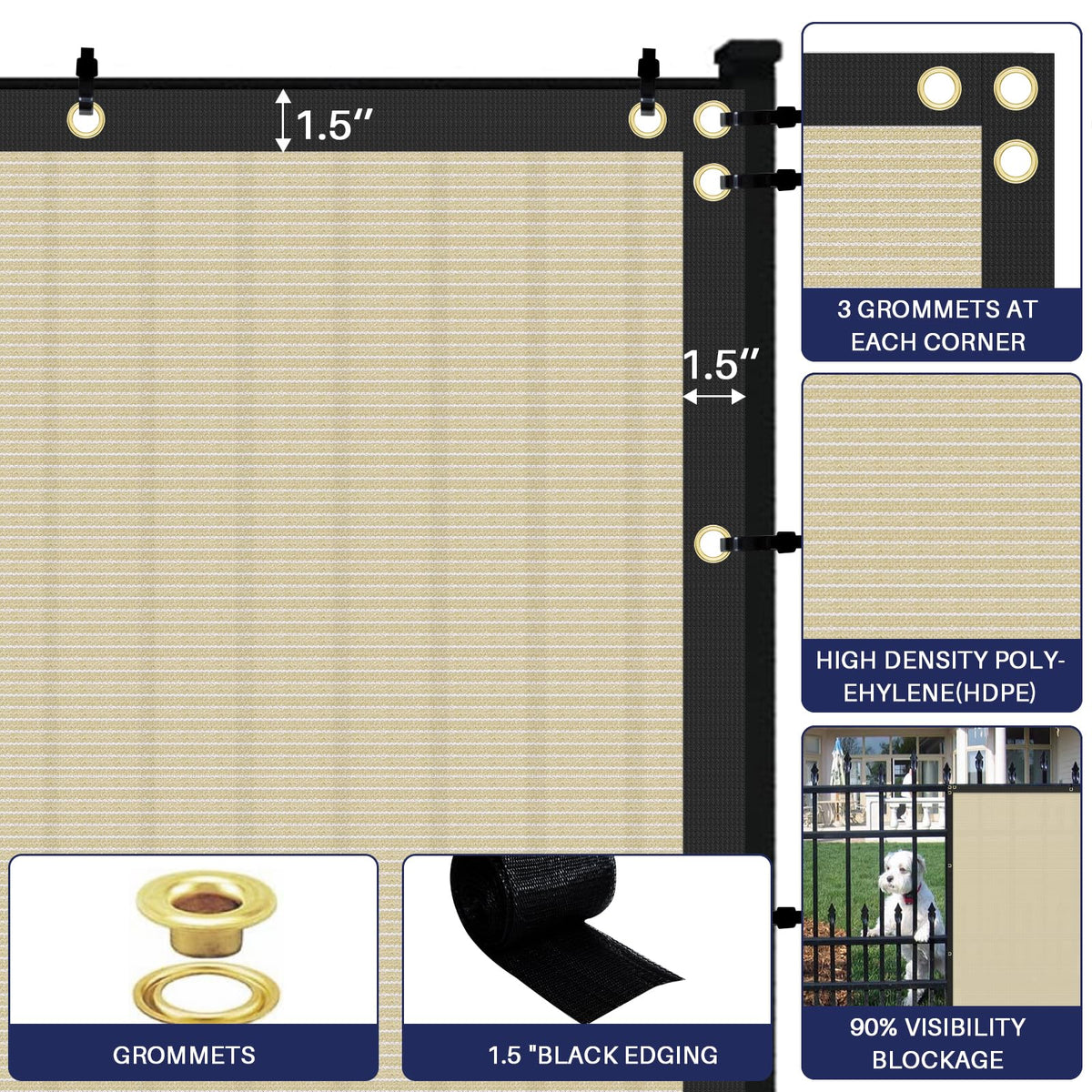 Windscreen4less yard privacy installation demonstrates quick, tool-free setup.