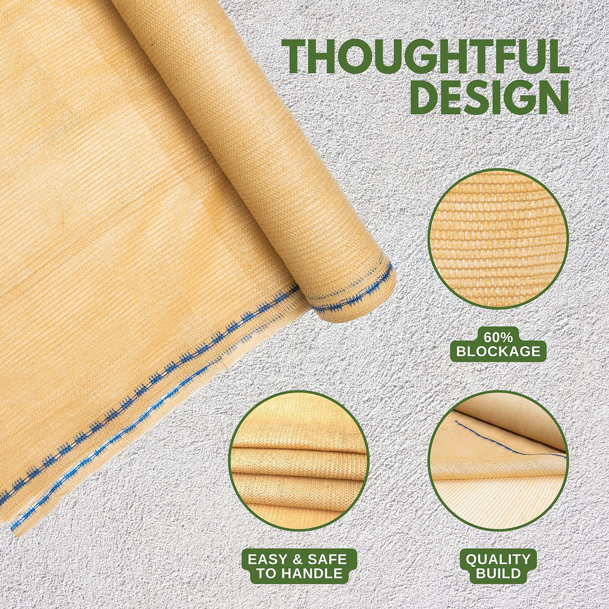 WindscreenSupplyCo DIY-friendly shade cloth that can be cut to size without fraying