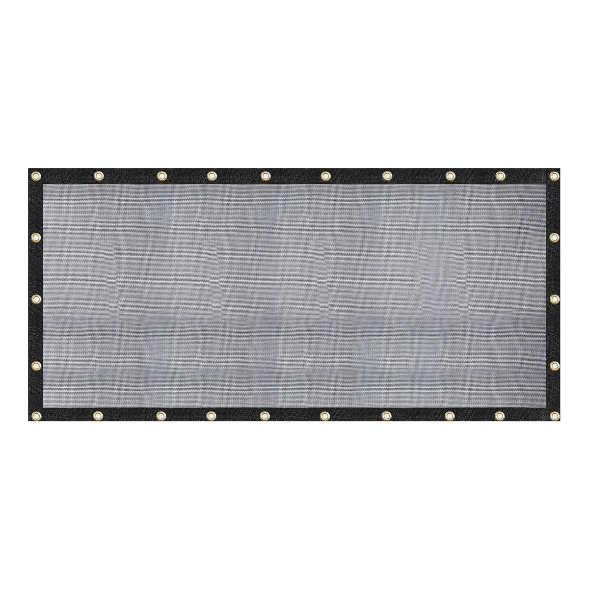 WindscreenSupplyCo heavy-duty black mesh tarp with grommets for versatile outdoor shading