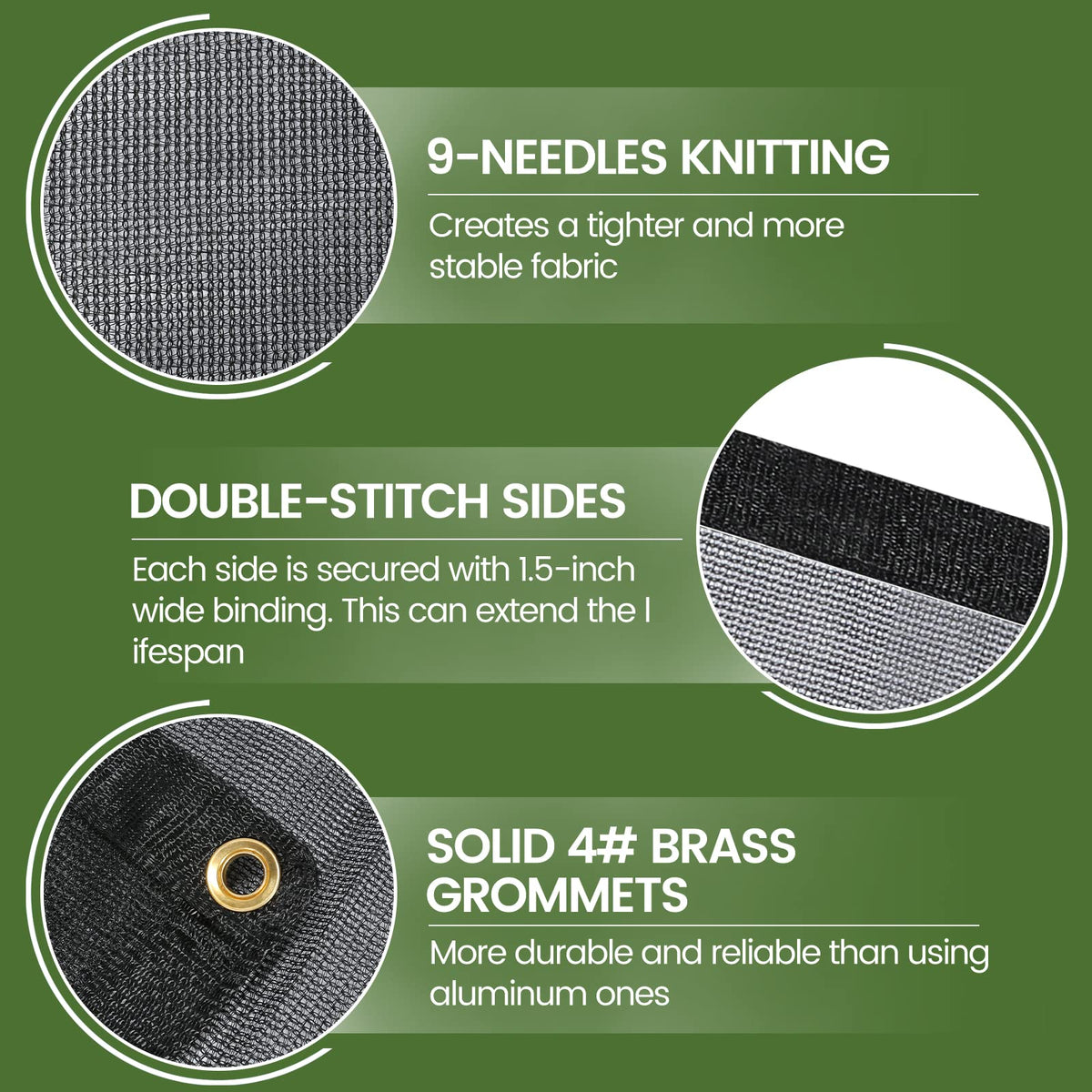 WindscreenSupplyCo knitted mesh tarp with durable edges for long-lasting use