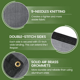 Windscreensupplyco mesh tarp provides 60-70% shade for yards and pools