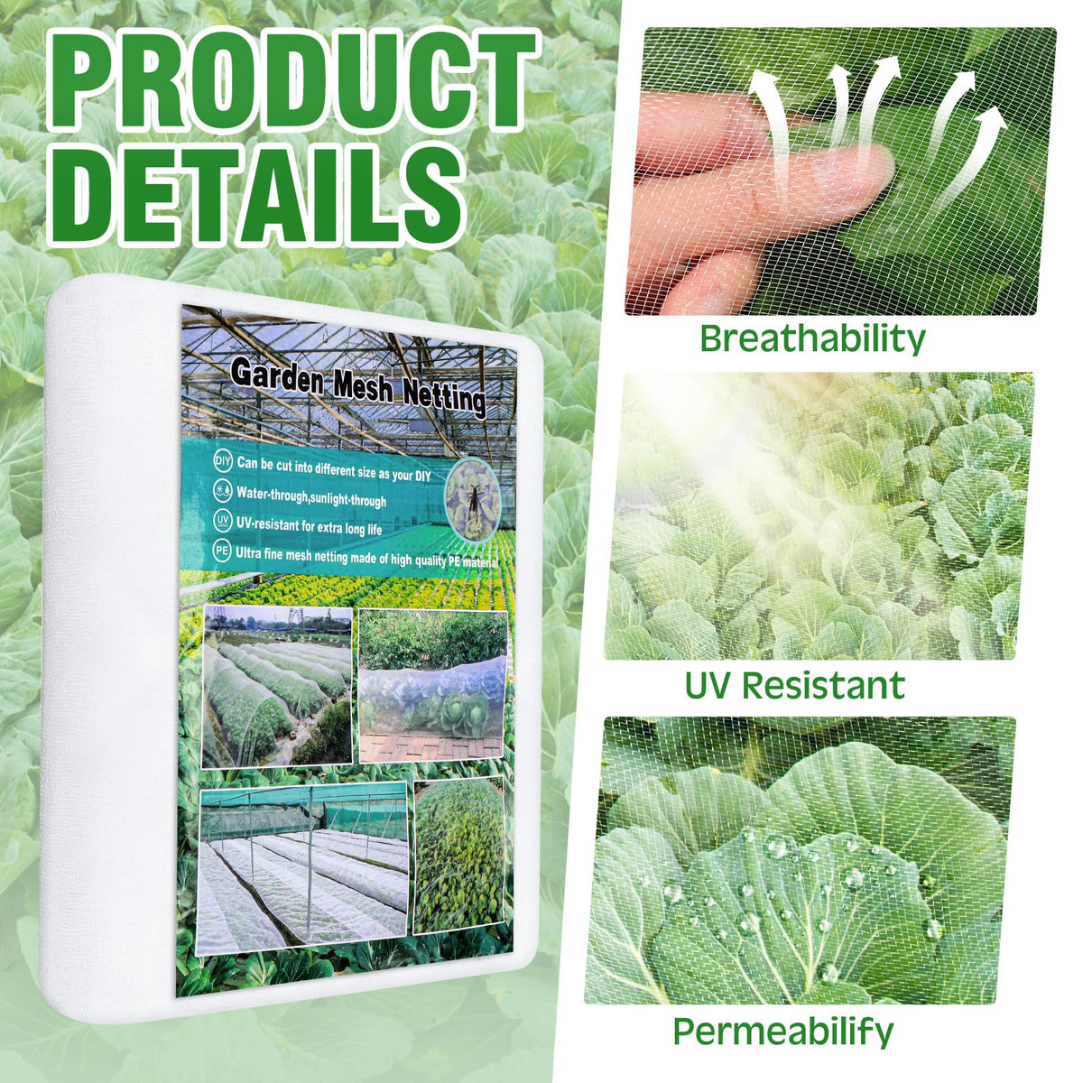 Windyun 10x33 ft netting suitable for vegetables and fruit trees.