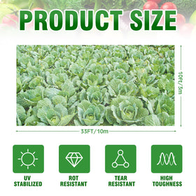 Windyun ultra-fine garden netting allows water, sunlight, and air to reach crops.