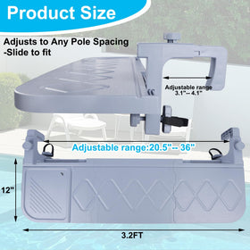 Winemana all-weather pool shelf resists water and sun