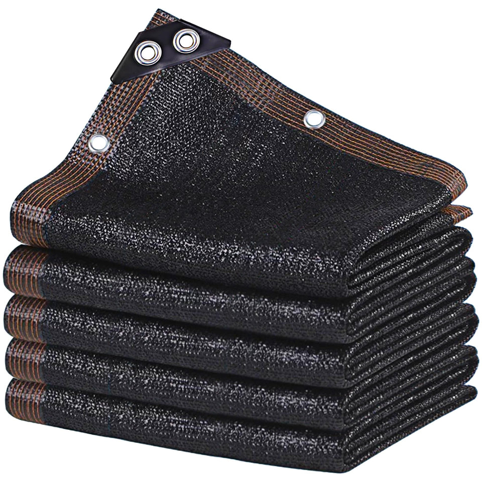Winemana black shade cloth 30x30ft providing breathable sun protection for greenhouse