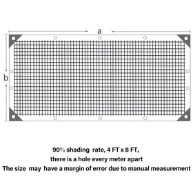Winemana breathable mesh shade cloth 4x8 ft for vegetables and plants.