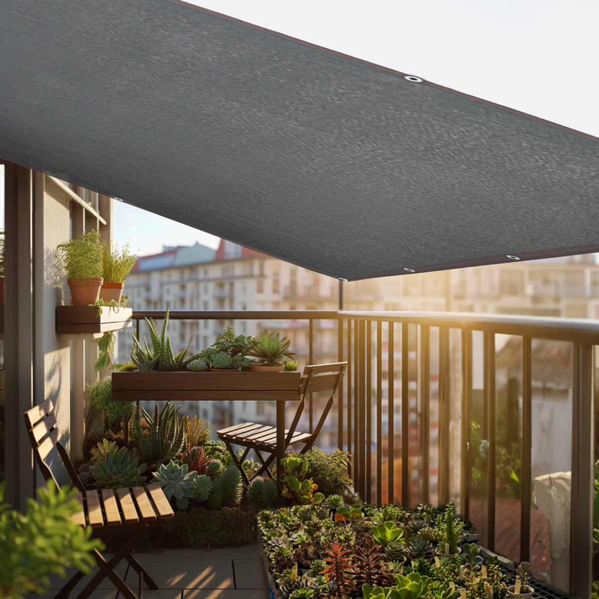 Winemana chicken coop shade cloth reduces heat buildup while keeping air fresh.