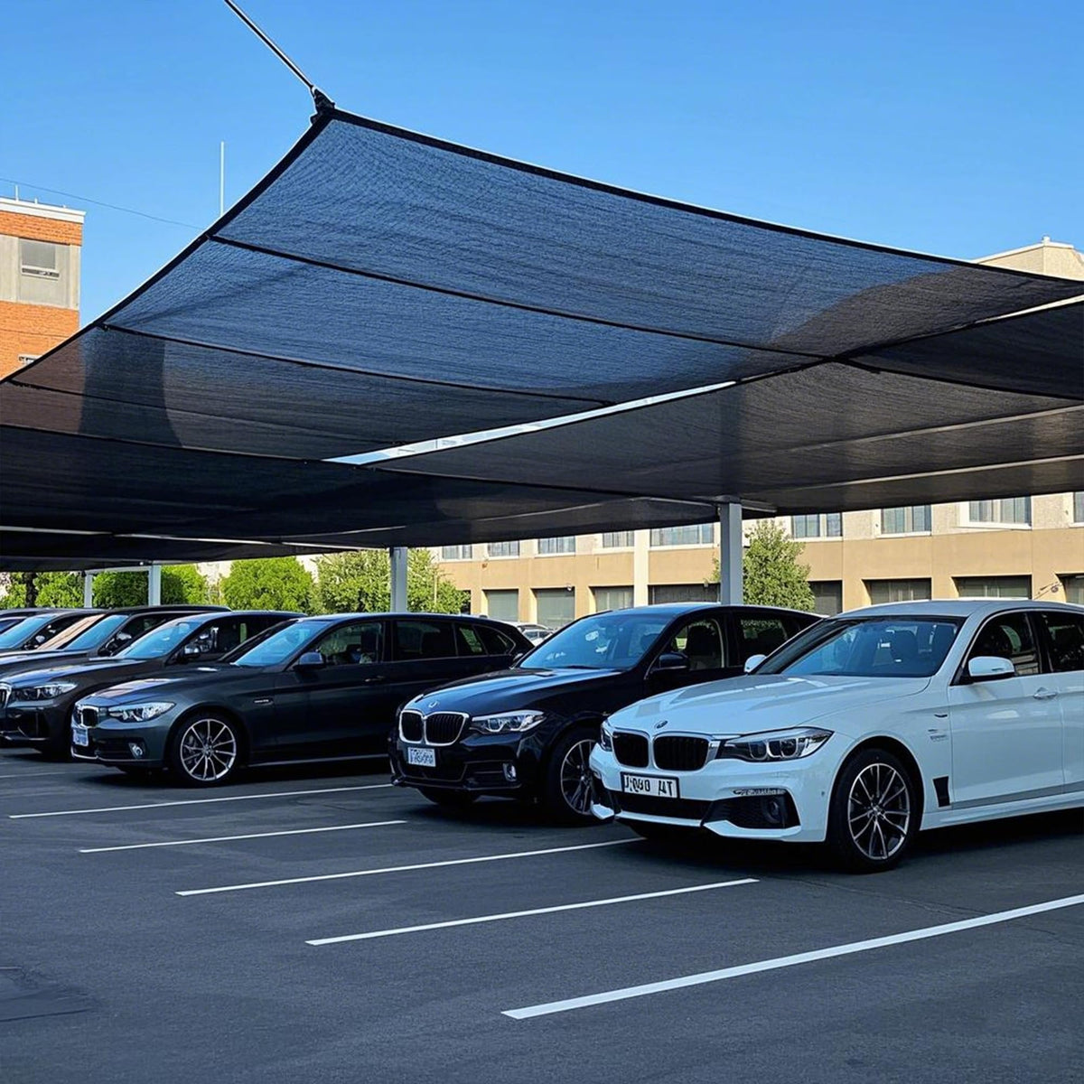 Winemana durable black polyethylene material withstands sun, wind, and rain.