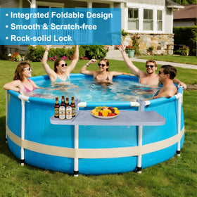 Winemana foldable pool bar mounts quickly on pool poles
