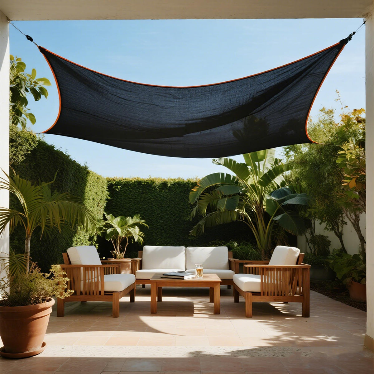 Winemana outdoor protection shade net ideal for gardens, patios, and pet areas.