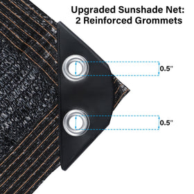Durable HDPE fabric delivers light shade with strong airflow.