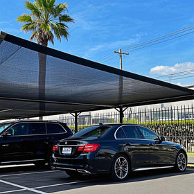 Winemana patio shade keeps outdoor seating cooler on sunny days.