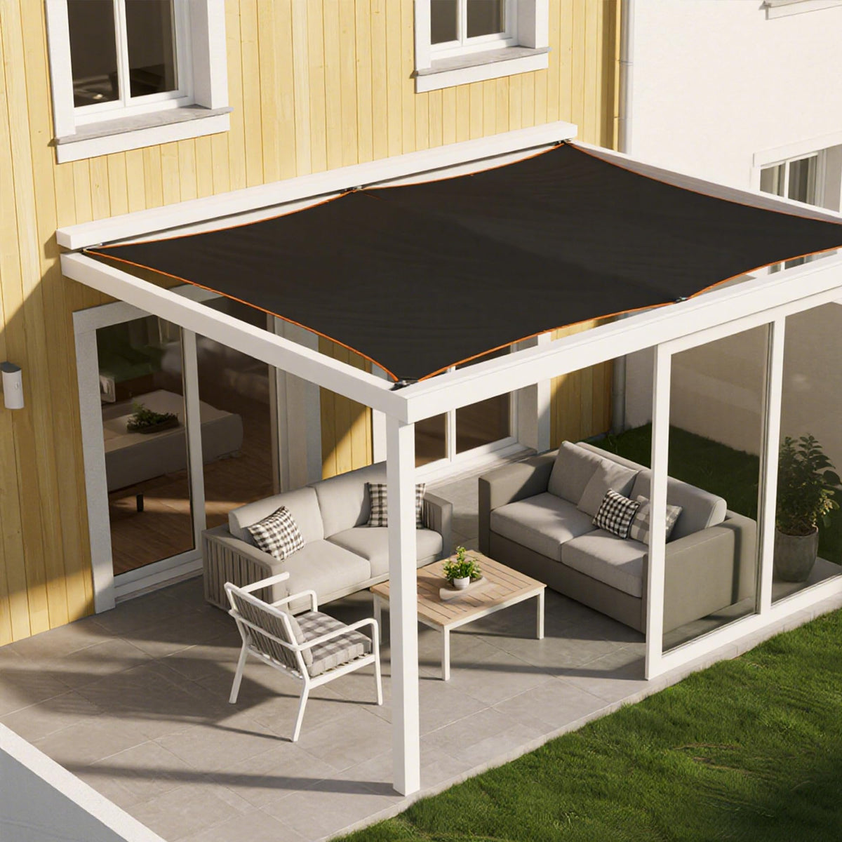 Winemana patio shade netting provides cooling with maintained breeze.