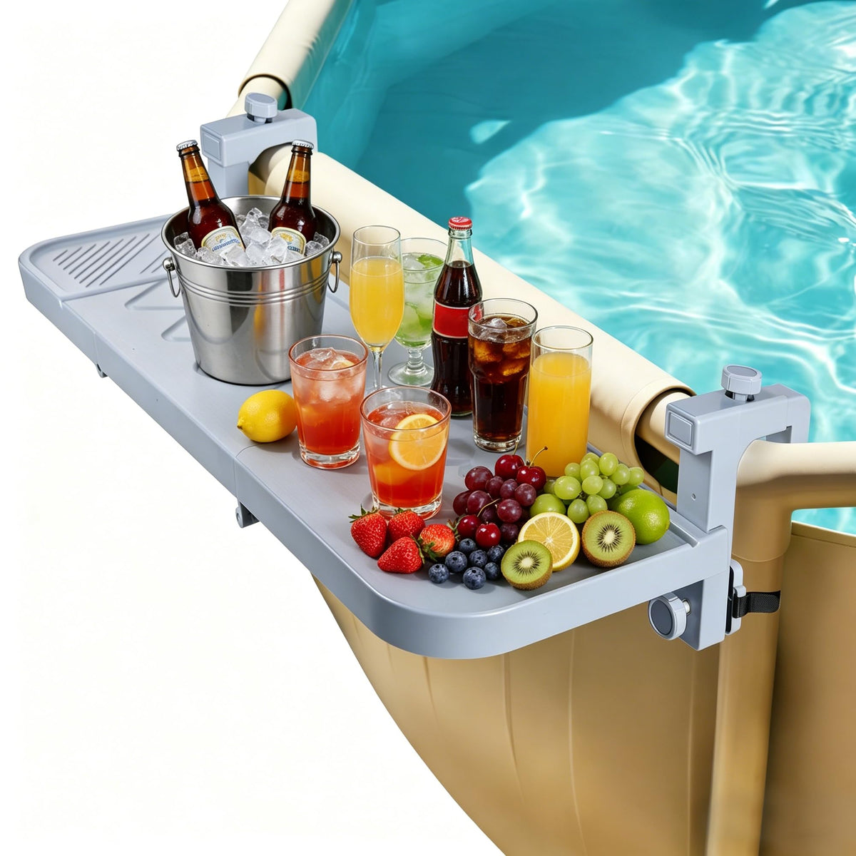 Winemana pool bar adjustable folding design for poolside convenience