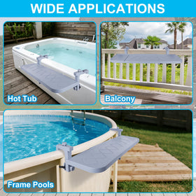 Winemana pool side table with dual locking for drinks stability