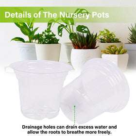 Winemana stackable, durable nursery pots for easy storage and reuse.