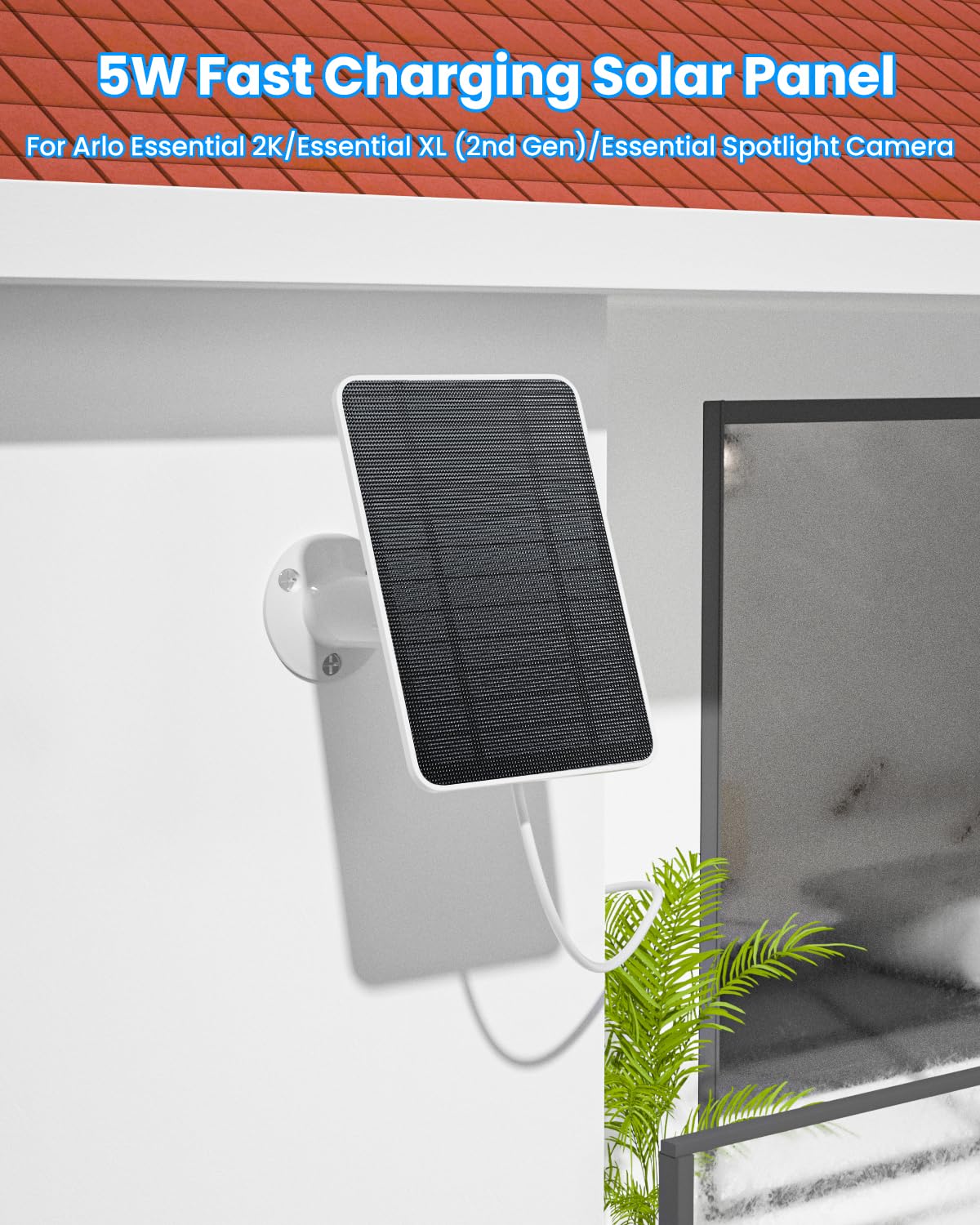WININMETA 360° wall-mount bracket enables flexible sun positioning.