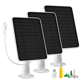 WININMETA 5W solar panel powers Arlo Outdoor Camera for continuous operation.