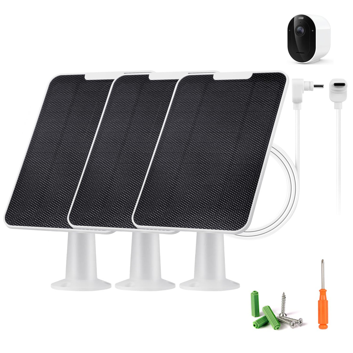 WININMETA Arlo Pro 6 XL solar panel front view for continuous outdoor charging