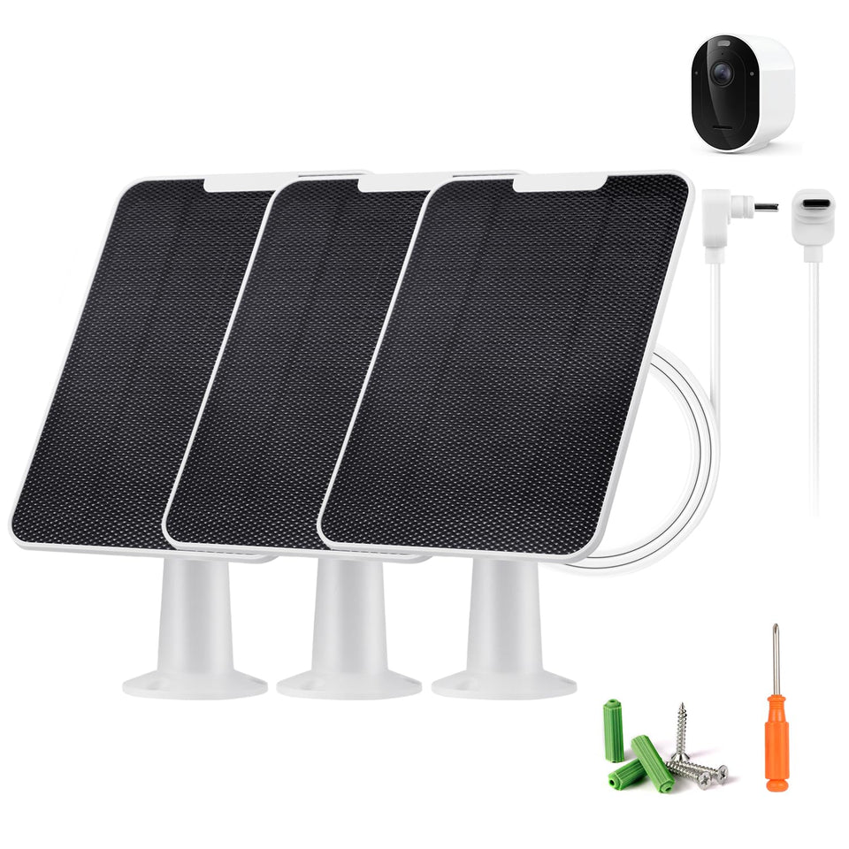 WININMETA Arlo Pro 6 XL solar panel front view for continuous outdoor charging