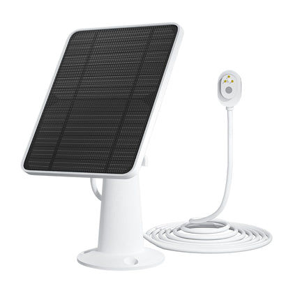 WININMETA solar panel with magnetic connector powers Arlo Pro cameras on the go.