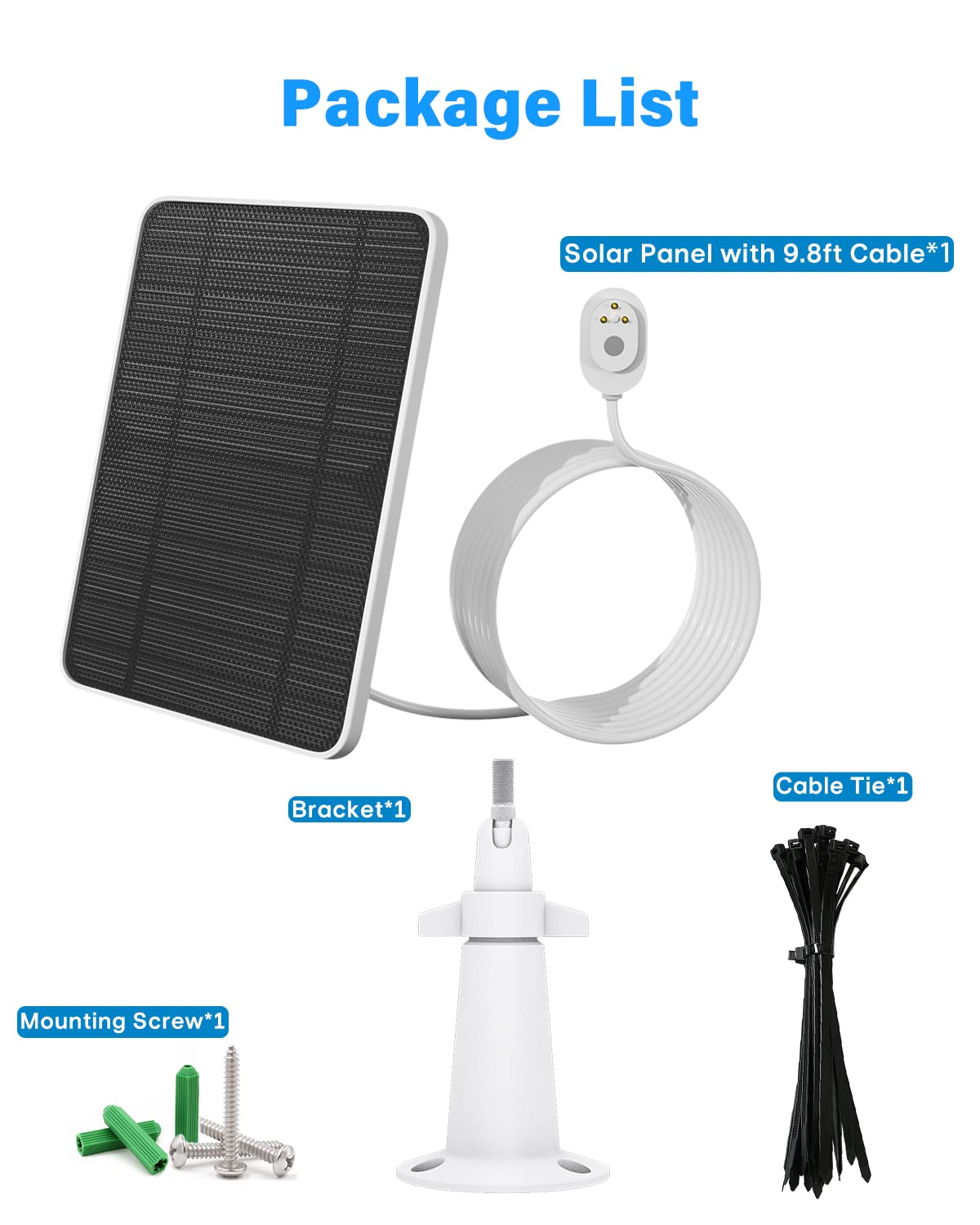 WININMETA solar panel captures sun power to support Arlo cameras.