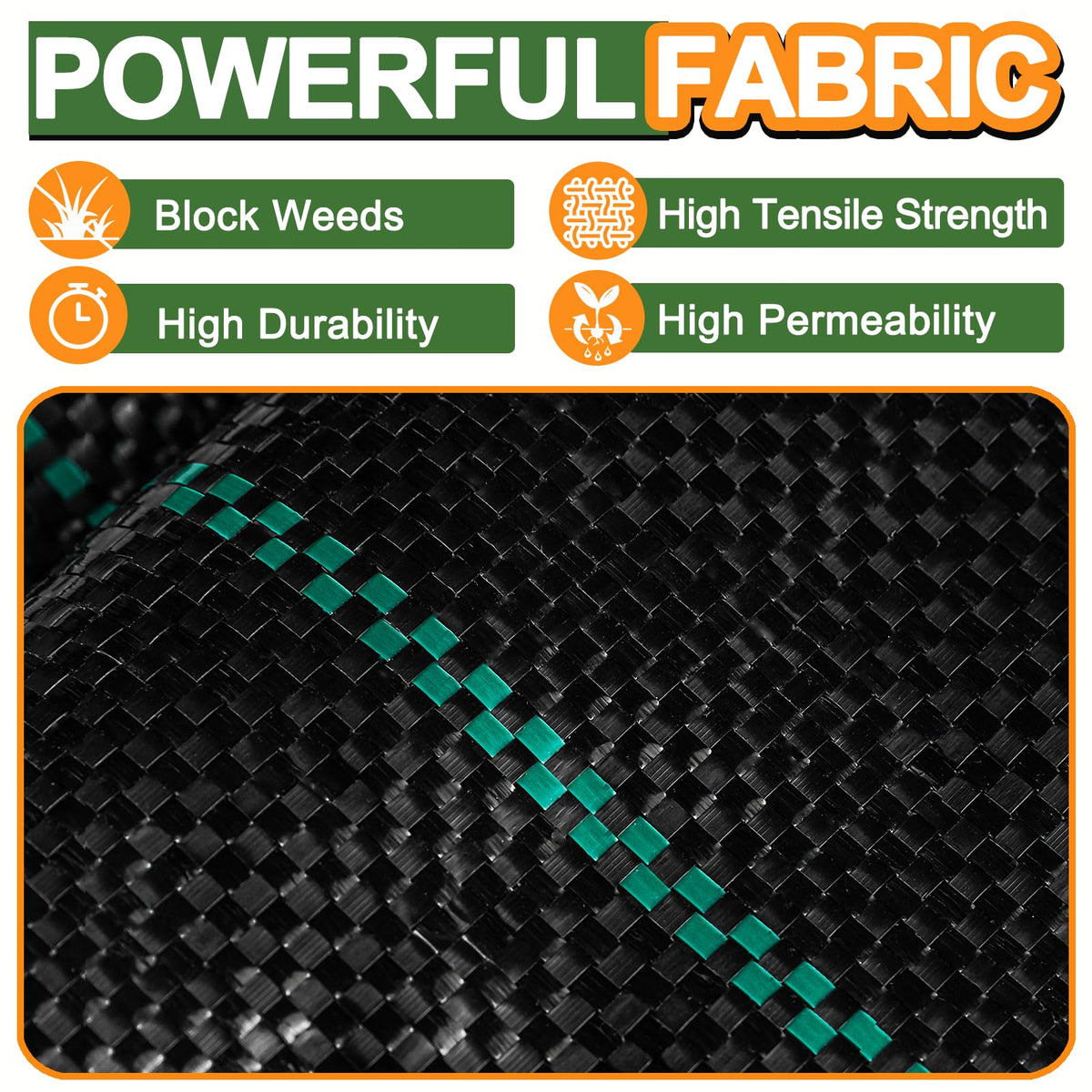 Winisok breathable weed mat supports irrigation while blocking weeds