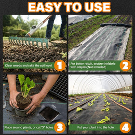 Winisok weed barrier being unfolded for easy installation