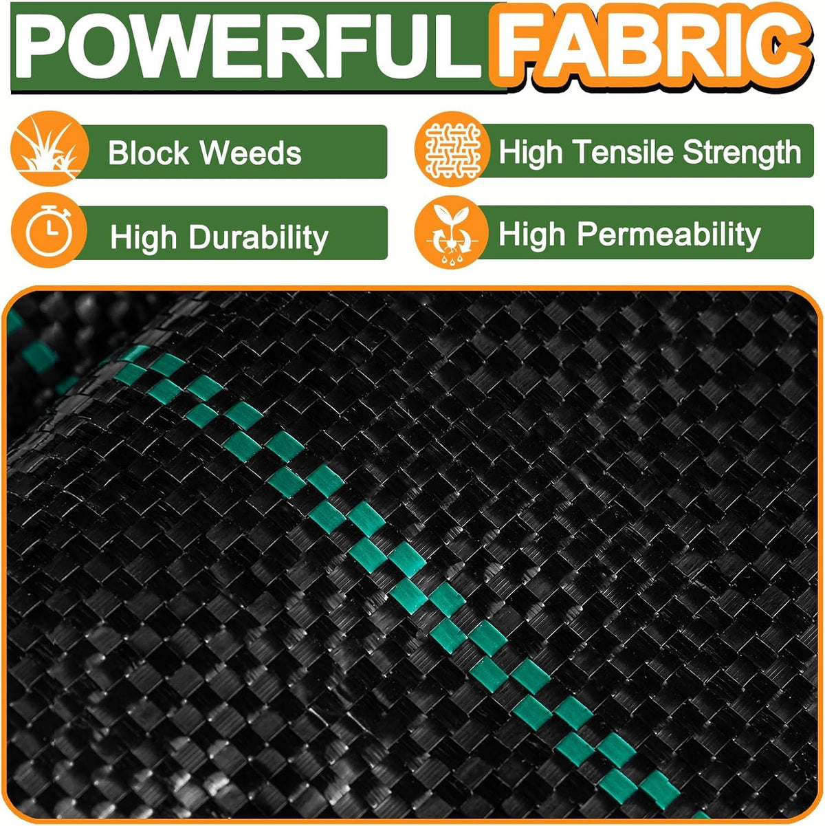 Winisok garden weed mat breathable cloth promotes airflow and moisture to roots.