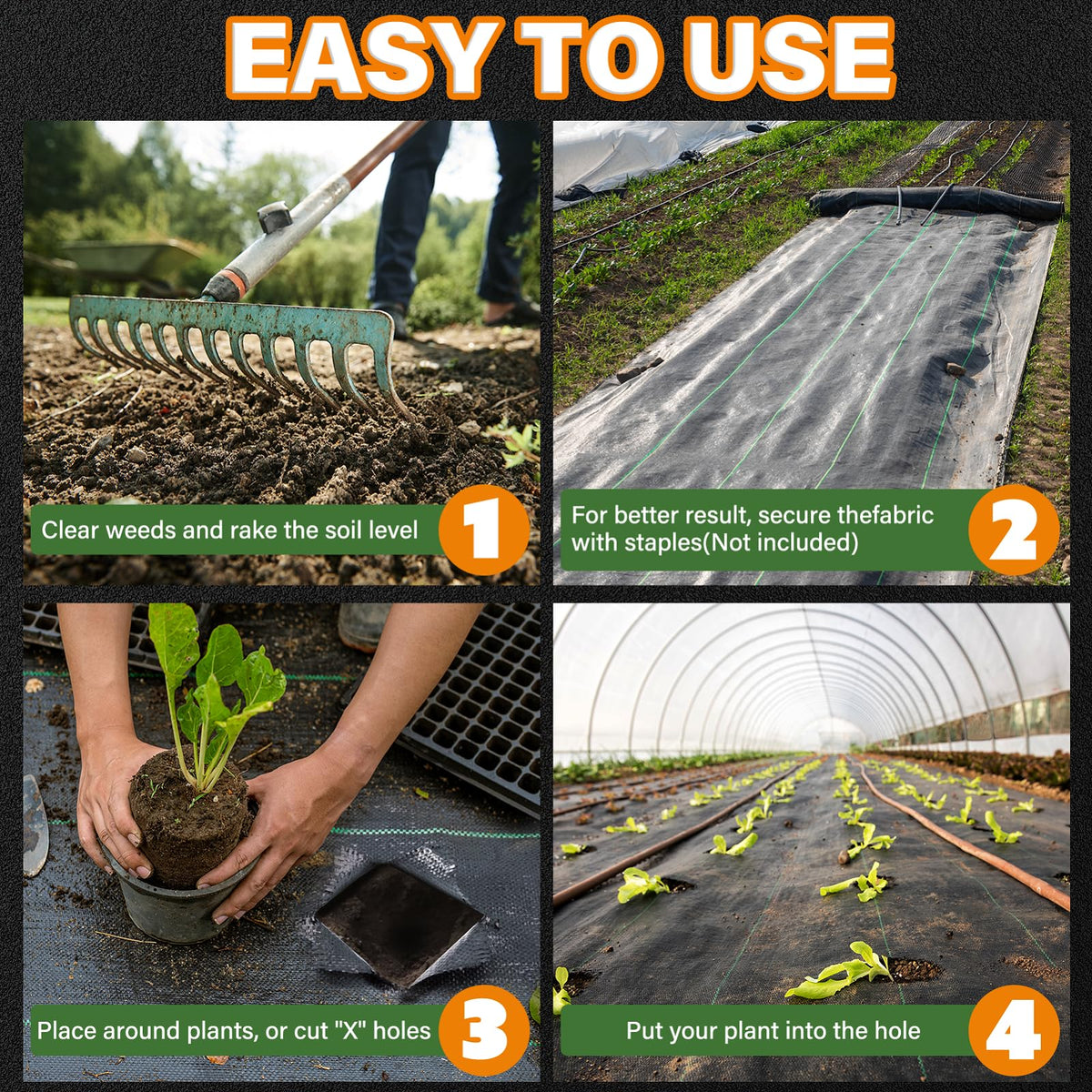 Winisok green-striped barrier helps planting alignment in beds
