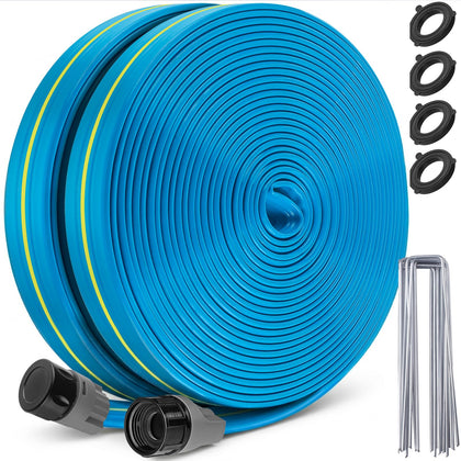 Winisok upgrade flat sprinkler soaker hose 15ft for even lawn watering.