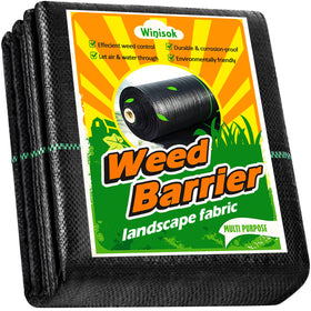 Winisok weed barrier 4ft x 50ft ready for weed control and soil aeration