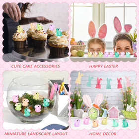WinnerWhy Easter luminous mini bunny in green adds color to miniature setups