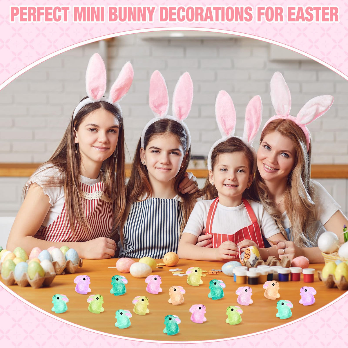 WinnerWhy Easter luminous mini bunny in orange creates vibrant party table decor