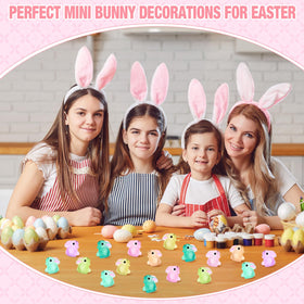 WinnerWhy Easter luminous mini bunny in orange creates vibrant party table decor