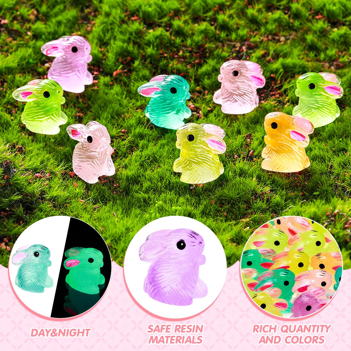 WinnerWhy Easter luminous mini bunny in yellow brightens indoor displays for Easter