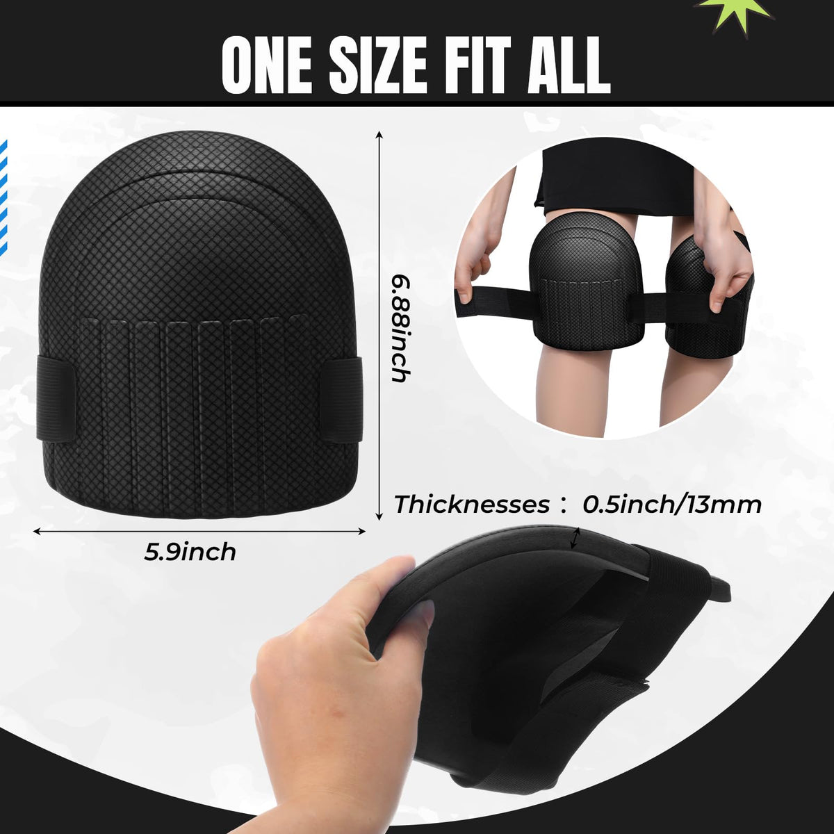 WinnerWhy Gardening Knee Pads with adjustable straps provide a universal fit for men and women.