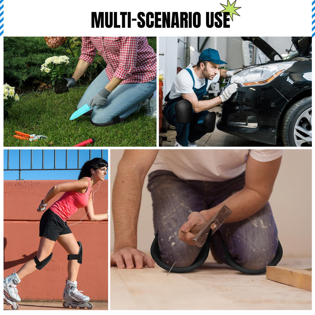 WinnerWhy Gardening Knee Pads feature a colorful design for family-friendly use and gifting.