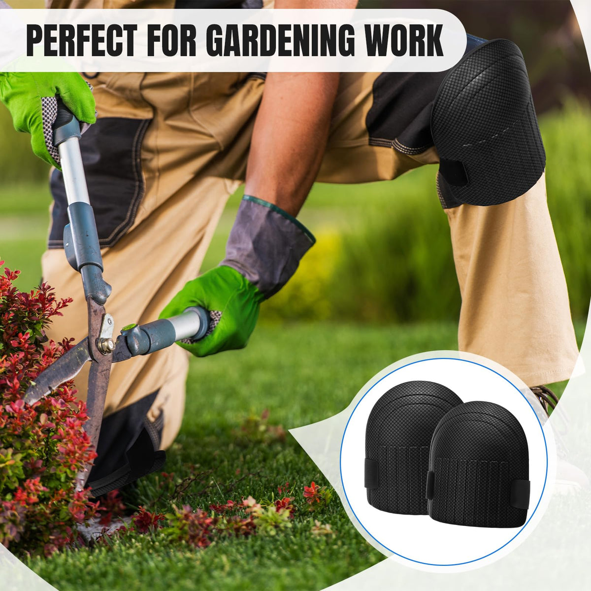 WinnerWhy Gardening Knee Pads non-slip design helps stay in place during kneeling tasks.