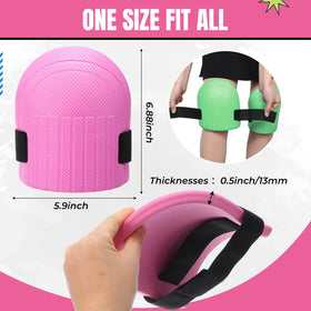 WinnerWhy pink knee pads showing adjustable straps for universal fit