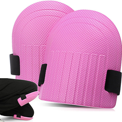 WinnerWhy pink gardening knee pads with lightweight foam padding, front view